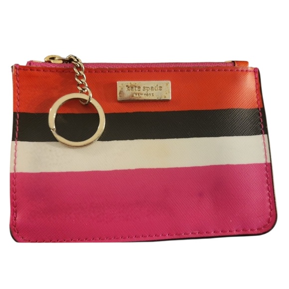 Kate Spade Striped Card Holder - Picture 1 of 1